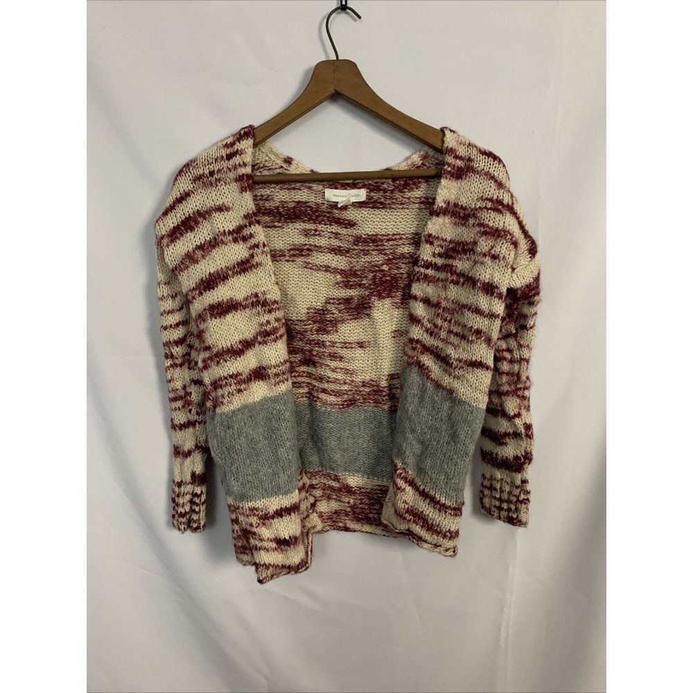 Treasure Bond M wool blend open front aztec cardigan cottagecore knitted